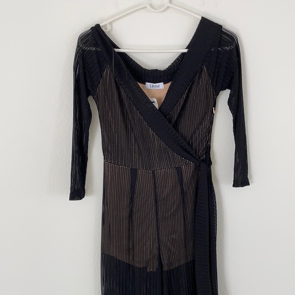 Lilyful Foil Mesh Off Shoulder Jumpsuit - Picture 1 of 8